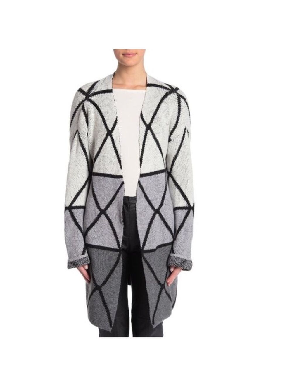 JOSEPH A Ombre Grid Cardigan